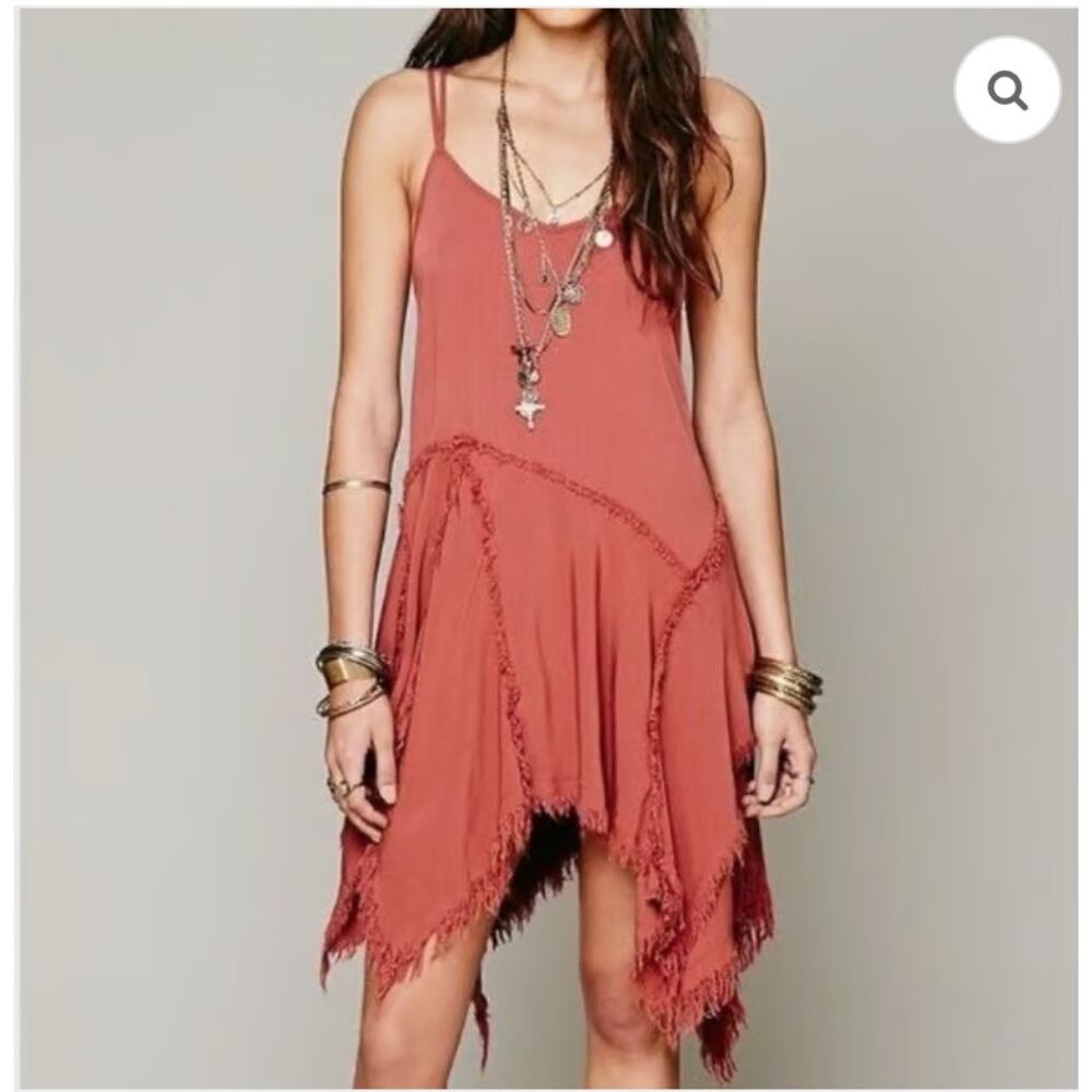 Fp Intimately Tattered Up Boho Asymmetrical Slip … - image 1